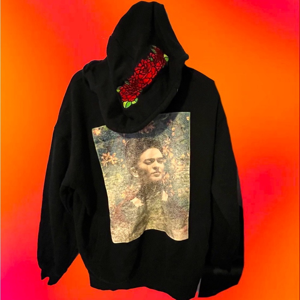 F21 Distressed Frida Hoodie